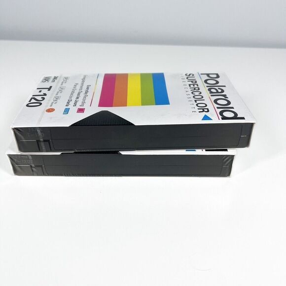 Lot of 2 Polaroid Blank VHS Tapes New Sealed! Standard Grade T-120 6 Hours New - Picture 5 of 6